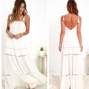 Lulu’s Embroidered Maxi Dress, Ivory/White.